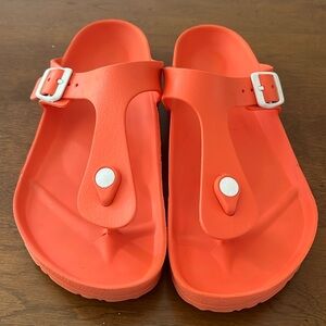 Birkenstock Gizeh EVA women’s orange sandals. EU size 41  women’s 10
